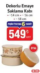 DEKORLU EMAYE SAKLAMA KABI 14/16/18 CM 3'LÜ